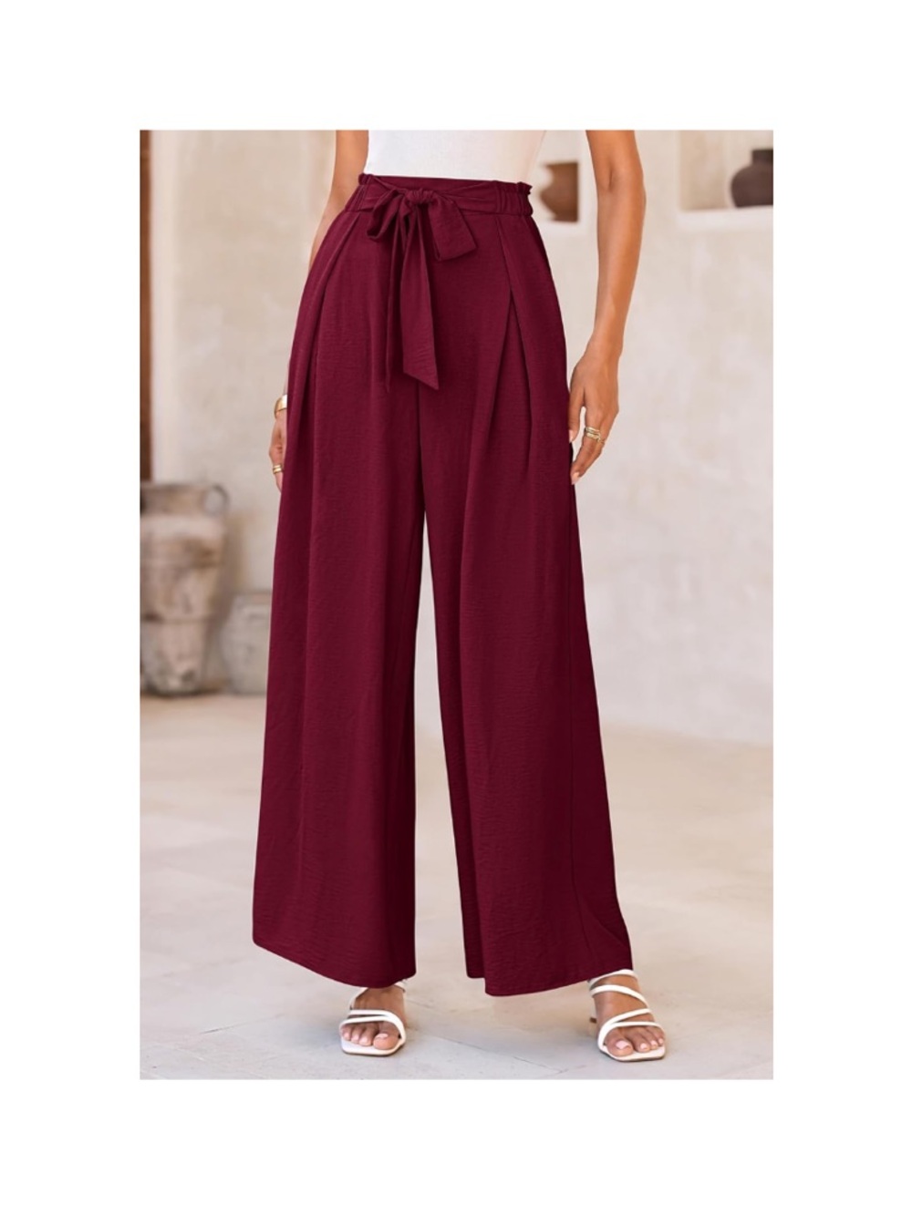 New Women XXL PRETTYGARDEN Women's Palazzo Wide Leg Work Dress Pants